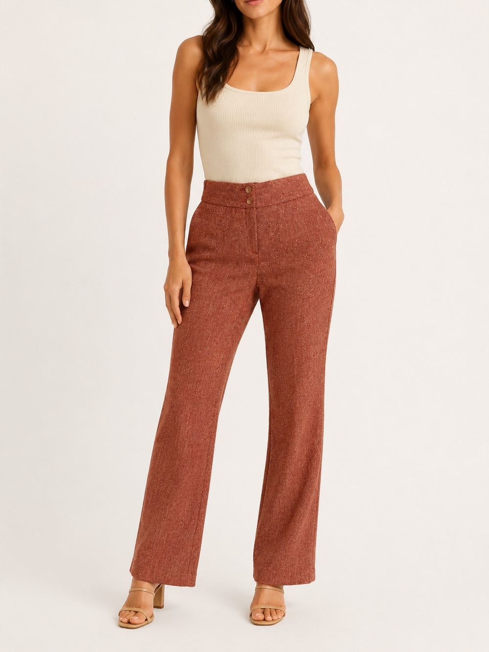 Vintage Moda International Italian Wool Silk Flare Pants – Size 0